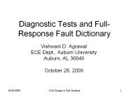 Diagnostic Tests and Full-Response Fault Dictionary