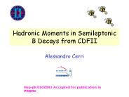 Hadronic Moments in Semileptonic B Decays from CDFII