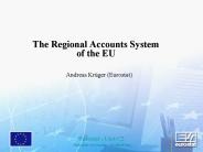 The Regional Accounts System of the EU