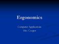 Ergonomics PowerPoint PPT Presentation