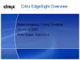 Citrix EdgeSight Overview PowerPoint PPT Presentation