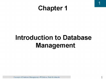PPT – Introduction to Database Management PowerPoint presentation ...