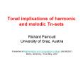 Tonal implications of harmonic and melodic Tn-sets PowerPoint PPT Presentation