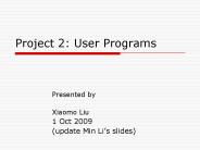 Project 2: User Programs