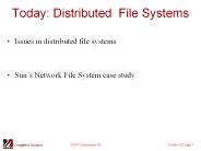 Today: Distributed File Systems
