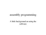 assembly programming