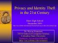 Privacy and Identity Theft in the 21st Century Shaw High School December 2009 http:csc'colstate'edus PowerPoint PPT Presentation