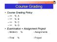 Course Grading PowerPoint PPT Presentation
