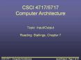 CSCI 4717/5717 Computer Architecture PowerPoint PPT Presentation
