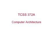 TCSS 372A  Computer Architecture