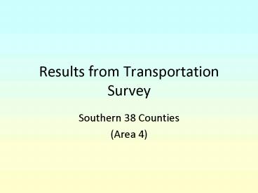 Results from Transportation Survey
