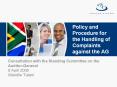 Policy and Procedure for the Handling of Complaints against the AG PowerPoint PPT Presentation
