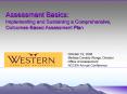Assessment Basics: Implementing and Sustaining a Comprehensive, Outcomes-Based Assessment Plan PowerPoint PPT Presentation