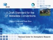 A Draft Standard for the CF Metadata Conventions