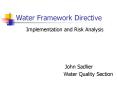 Water Framework Directive PowerPoint PPT Presentation