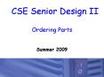 Ordering Parts PowerPoint PPT Presentation