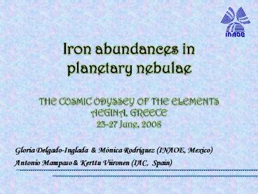 Composicin qumica y polvo en nebulosas planetarias