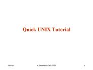 Quick UNIX Tutorial