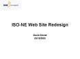 ISO-NE Web Site Redesign PowerPoint PPT Presentation