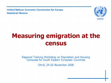Measuring emigration at the census