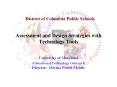 Assessment and Design Strategies with Technology Tools PowerPoint PPT Presentation