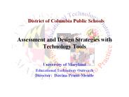 Assessment and Design Strategies with Technology Tools