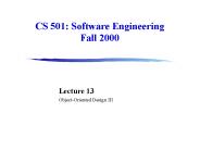 CS 501: Software Engineering Fall 2000