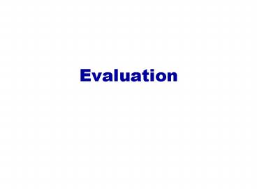 Evaluation presentation | free to download