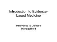 Introduction to Evidence-based Medicine