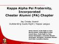 Kappa Alpha Psi Fraternity, Incorporated Chester Alumni PA Chapter PowerPoint PPT Presentation