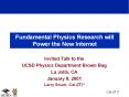 Fundamental Physics Research will Power the New Internet PowerPoint PPT Presentation