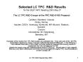 Selected LC TPC R PowerPoint PPT Presentation