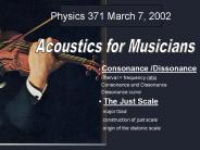 Physics 371 March 7, 2002