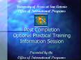 Post Completion Optional Practical Training Information Session PowerPoint PPT Presentation
