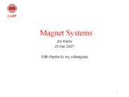 Magnet Systems