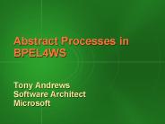 Abstract Processes in BPEL4WS