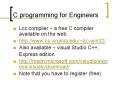 C programming for Engineers PowerPoint PPT Presentation