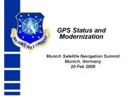 GPS Status and Modernization
