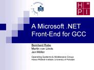 A Microsoft .NET Front-End for GCC