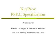 KeyProv PSKC Specification