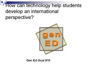 How can technology help students develop an international perspective