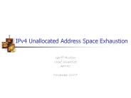 IPv4 Unallocated Address Space Exhaustion