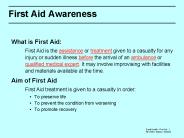 First Aid Awareness