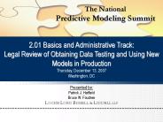 The National Predictive Modeling Summit