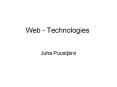 Web - Technologies PowerPoint PPT Presentation