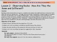 Lesson 2: Observing Rocks: How Are They the Same and Different? PowerPoint PPT Presentation