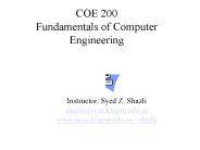 COE 200 Fundamentals of Computer Engineering