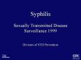Syphilis Sexually Transmitted Disease Surveillance 1999 PowerPoint PPT Presentation