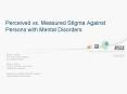 Perceived vs' Measured Stigma Against Persons with Mental Disorders PowerPoint PPT Presentation