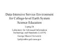 DataIntensive Service Environment for Collegelevel Earth System Science Education PowerPoint PPT Presentation